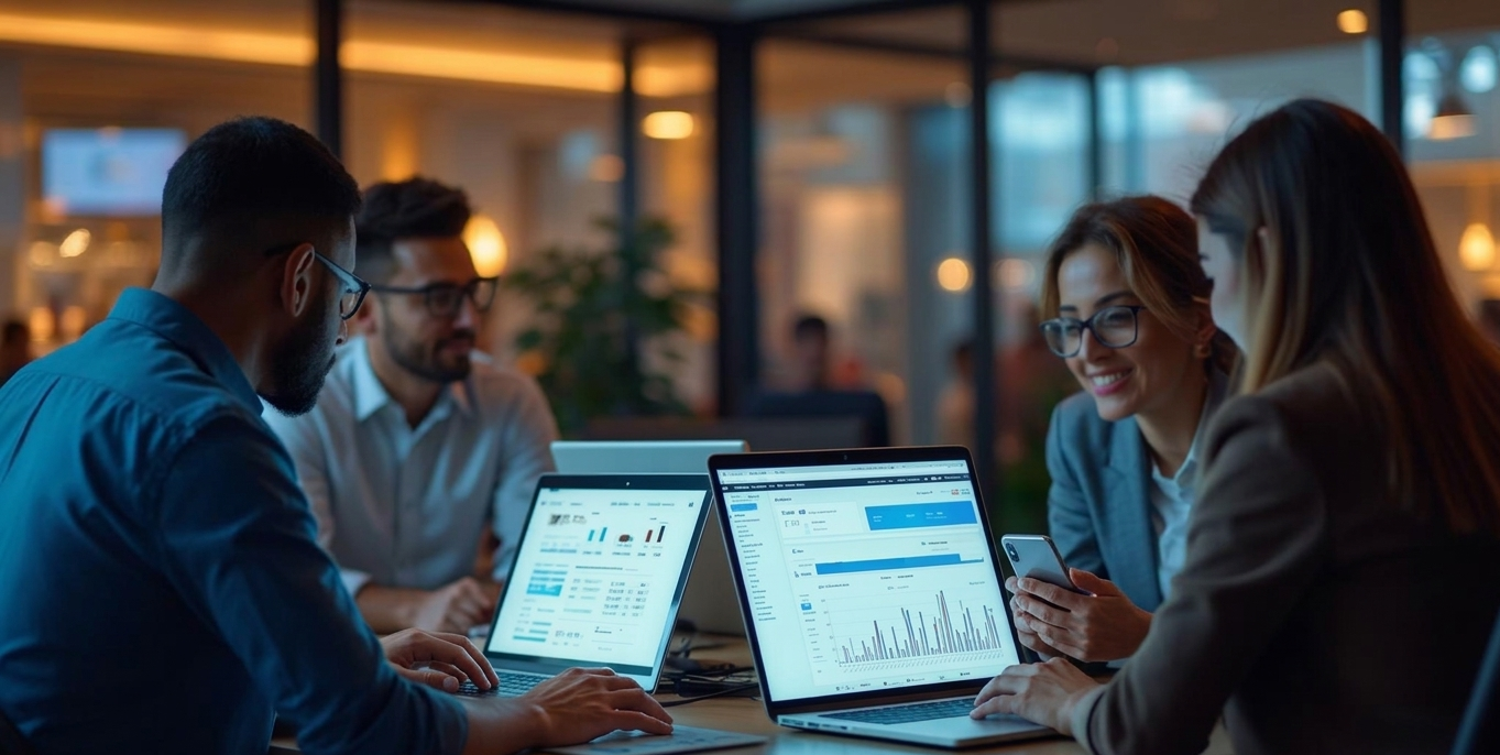 E-Commerce Team bei der Arbeit